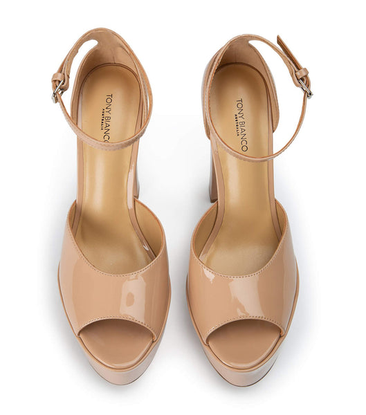 Tacones de evento Tony Bianco Jayze Nude Charol 14cm Beige | LCLSX35509