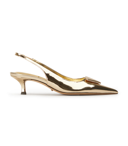 Tacones de evento Tony Bianco Kimmy Gold Shine 4.5cm Doradas | MCLHR37026