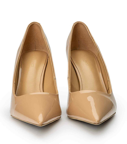 Tacones de evento Tony Bianco Kysaia Nude Charol 9.5cm Beige | BCLSD13965