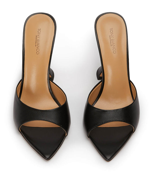 Tacones de evento Tony Bianco Marcel Black Nappa 10.5cm Negras | DCLKV12537