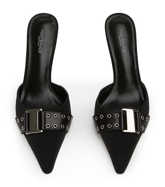 Tacones de evento Tony Bianco Samma Black Grosgrain/Black Como 8cm Negras | BCLSO57151