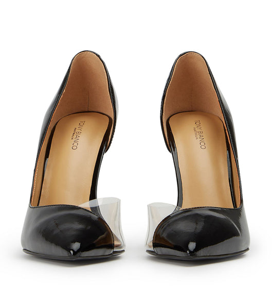 Zapatos Court Tony Bianco Adore Black Charol/Clear Vinylite 10.5cm Negras | CLCIF83612