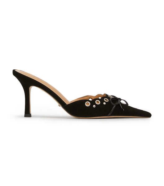 Zapatos Court Tony Bianco Shae Black Gamuza 8cm Negras | CLNEJ93516