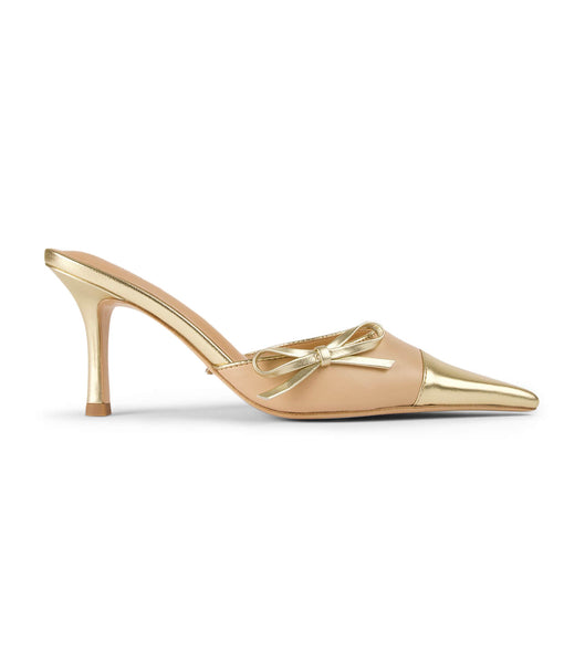 Zapatos Court Tony Bianco Shirley Beech/Gold 8cm Doradas | ACLWC50405