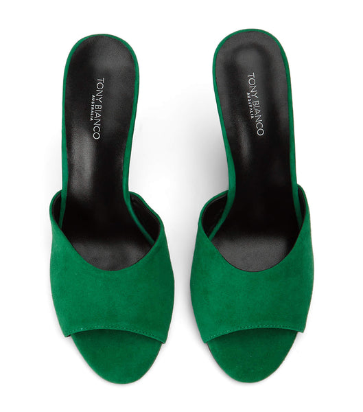 Zapatos Cuña Tony Bianco Galaxy Jade Gamuza 11cm Verde | UCLND86919