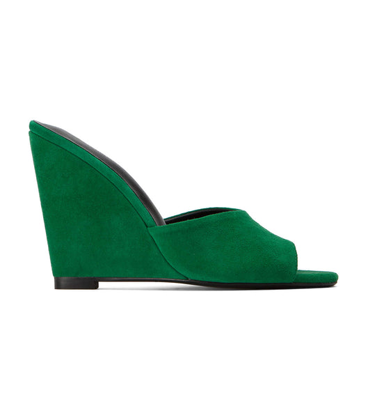 Zapatos Cuña Tony Bianco Galaxy Jade Gamuza 11cm Verde | UCLND86919