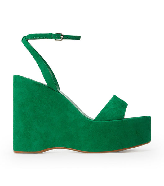 Zapatos Cuña Tony Bianco Vesna Jade Gamuza 13cm Verde | ZCLMJ99066