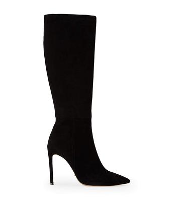 Botas de Tacon Tony Bianco Apollo Black Gamuza 10.5cm Negras | TCLPQ52191