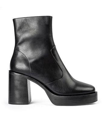 Botas de Tacon Tony Bianco Thunder Black Como 9cm Negras | QCLWA55263