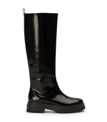 Botas de media pantorrilla Tony Bianco Welly Black Hi Shine 4.5cm Negras | XCLGW76611