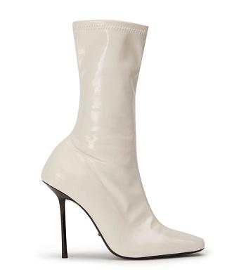 Botines Tony Bianco Remie Ecru Crinkle Charol 10.5cm Blancas | ACLWC96864