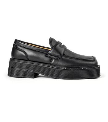 Loafers Tony Bianco Granite Black Nappa 5cm Gris Negras | SCLNY73057