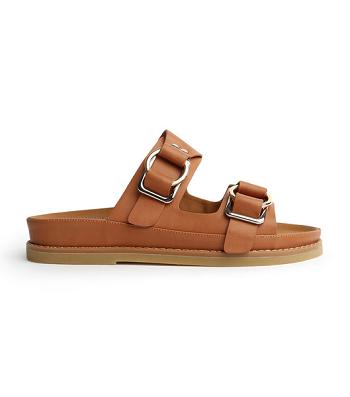 Sandalias Planas Tony Bianco Hunter Tan Como 3.5cm Marrones | CLEGJ28537