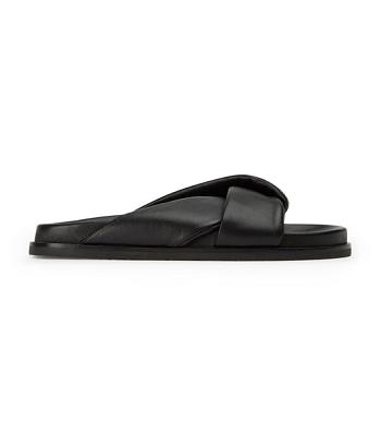 Sandalias Planas Tony Bianco Lora Black Nappa 1.5cm Negras | CLJZR43773