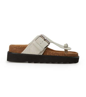 Sandalias Tony Bianco Marlo Milk Gamuza 3cm Blancas | SCLNY19337