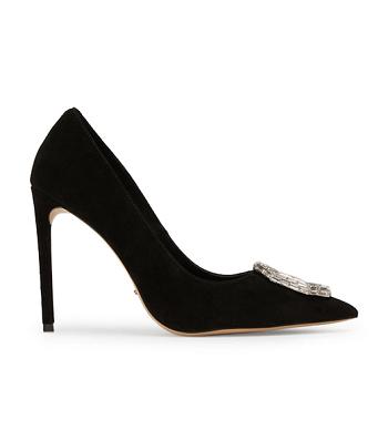 Tacones Brillantes Tony Bianco Alison Black Gamuza 10.5cm Negras | FCLUI99508