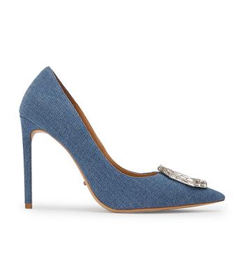 Tacones Brillantes Tony Bianco Alison Washed Denim 10.5cm Azules | XCLBH54774