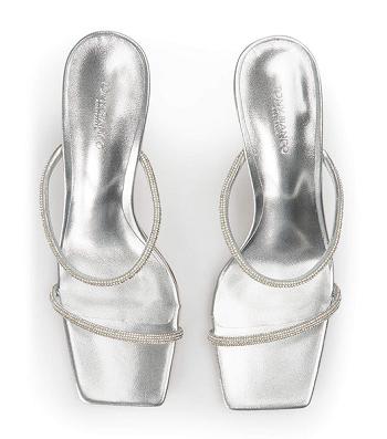 Tacones Brillantes Tony Bianco Chase Silver Nappa Metallic 8.5cm Plateadas Metal | YCLVQ97781