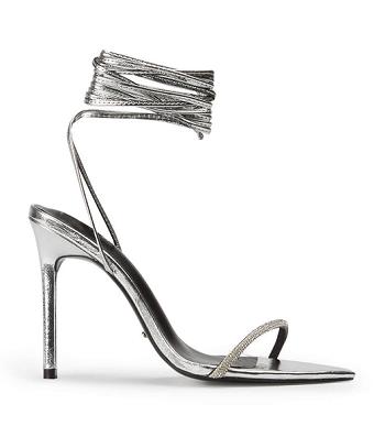 Tacones Brillantes Tony Bianco Makai Silver Foil 10.5cm Plateadas | LCLSX59050