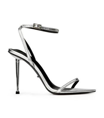 Tacones Brillantes Tony Bianco Myra Silver Nappa Metallic 10.5cm Plateadas Metal | CLJKU27624