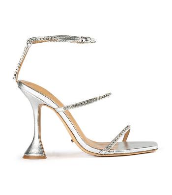 Tacones Brillantes Tony Bianco Shy Silver Nappa Metallic 10.5cm Plateadas Metal | BCLSO58731