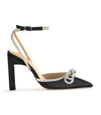 Tacones De Novia Tony Bianco Elsie Black Satin 10.5cm Negras | XCLGW91222