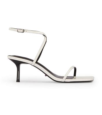 Tacones con tiras Tony Bianco Axent White Charol 6.5cm Blancas | QCLWA20353