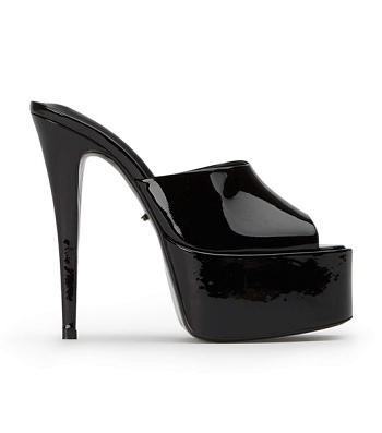 Tacones de aguja Tony Bianco Jordyn Black Charol 15cm Negras | CLCVG55706