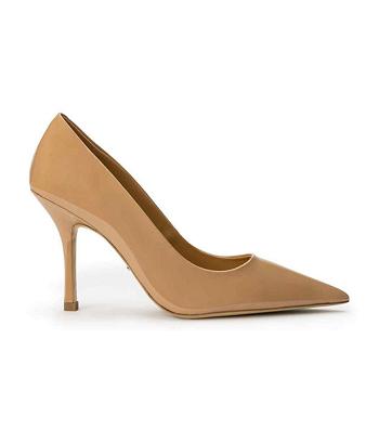 Tacones de aguja Tony Bianco Kysaia Nude Charol 9.5cm Beige | ZCLMJ55242