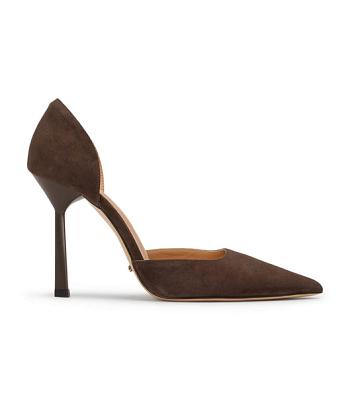 Zapatos Court Tony Bianco Gala Espresso Gamuza 10cm Marrones | ZCLNQ93916