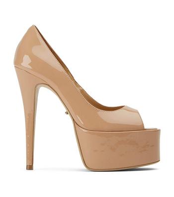 Zapatos Plataforma Tony Bianco Jolee Nude Charol 15cm Beige | UCLND36411